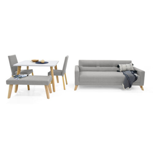 Combo Sofá Cama Sion con Set de Comedor Lugo Matiz 4P