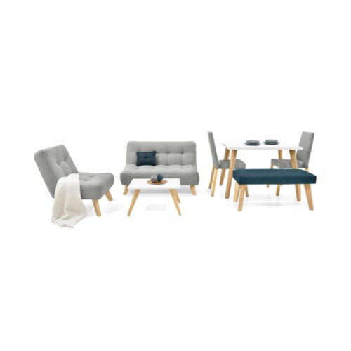 Combo Sala Navara Porto con Set de Comedor Lugo Matiz 4P