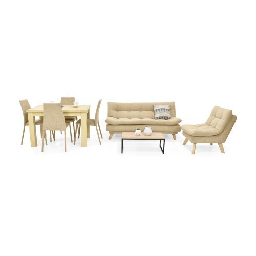 Combo Sala Munich y Set de Comedor Toronto 4P con Sillas Venecia