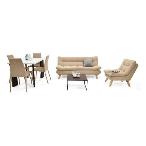 Combo Sala Munich y Set de Comedor Sevilla 4P con Sillas Venecia
