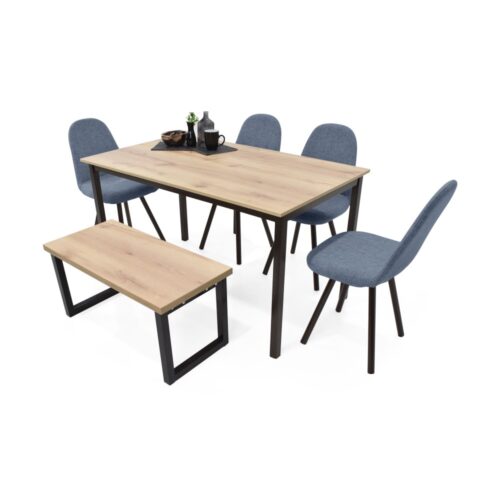Set de Comedor Orión 6P con Sillas Matiz y Butaco