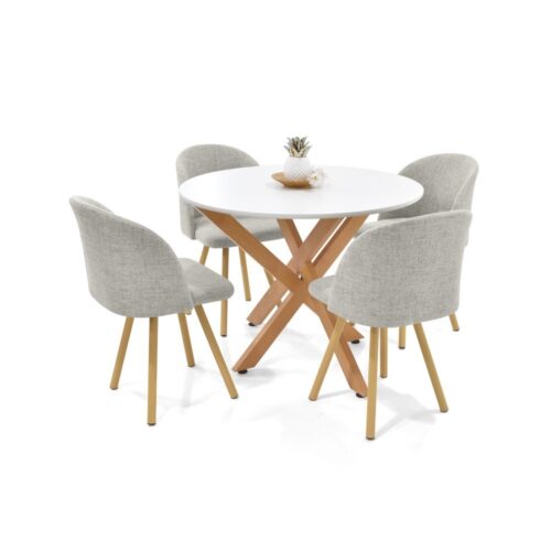 Set de Comedor Luxor 4 Puestos con Sillas Sevilla