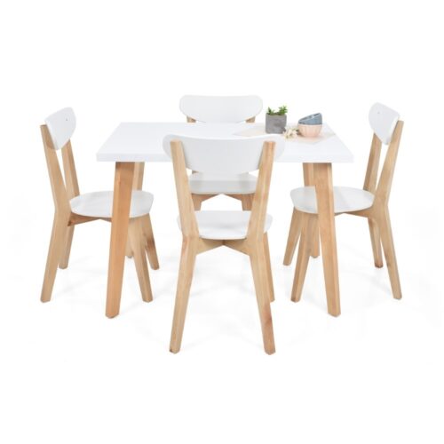 Set de Comedor Lugo Matiz 4 Puestos con Sillas Sidney