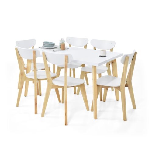 Set de Comedor Lugo Matiz 6P con Sillas Sidney