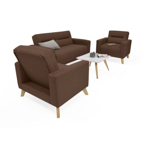 Set de Sala Barza con 2 Poltronas y Mesa Nova