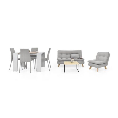Combo Sala Toulouse + Comedor Chicago con 4 Sillas Venecia