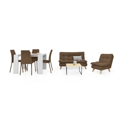 Combo Sala Toulouse con Set de Comedor Chicago 4P