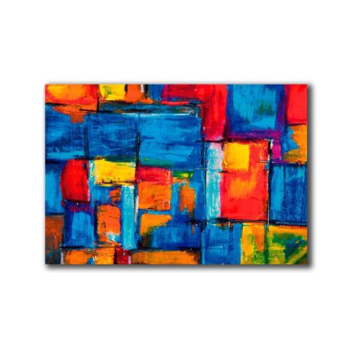 Cuadro Decorativo Arte Abstracto Estampado En Tela