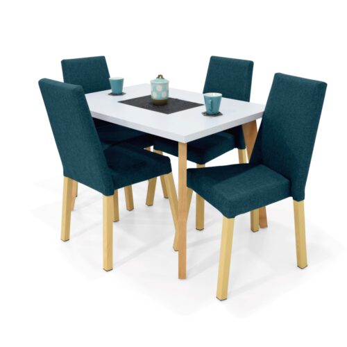 Set de Comedor Lugo Matiz 4 Puestos con Sillas Viena