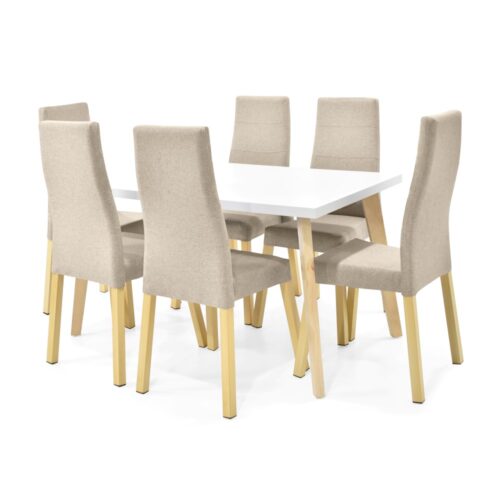 Set de Comedor Lugo Matiz 6P con Sillas Cairo