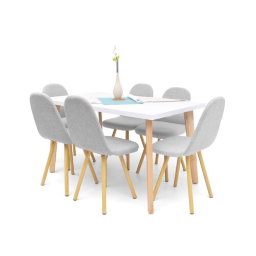 Set de Comedor Lugo Matiz 6P con Sillas Matiz