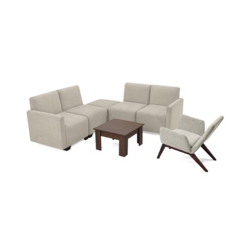 Set de Sala Modular Girona con Poltrona Barcelona y Mesa