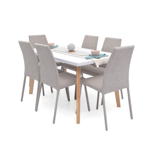 Set de Comedor Lugo Matiz 6P con Sillas Venecia