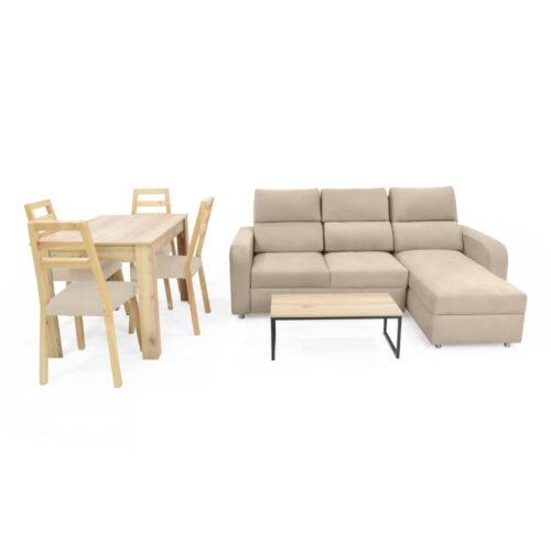 Combo Sala Bethel con Comedor Voru 4P