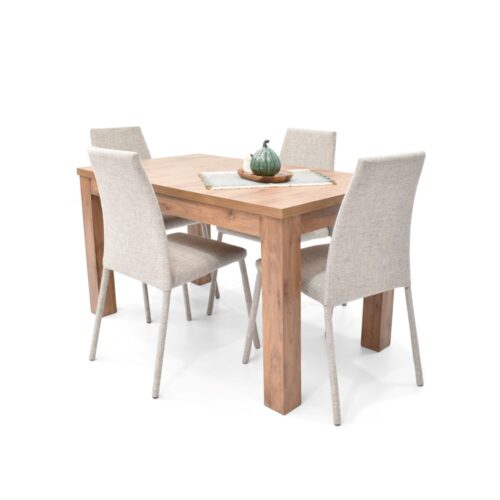 Set de Comedor Merida 4 Puestos con Sillas Venecia