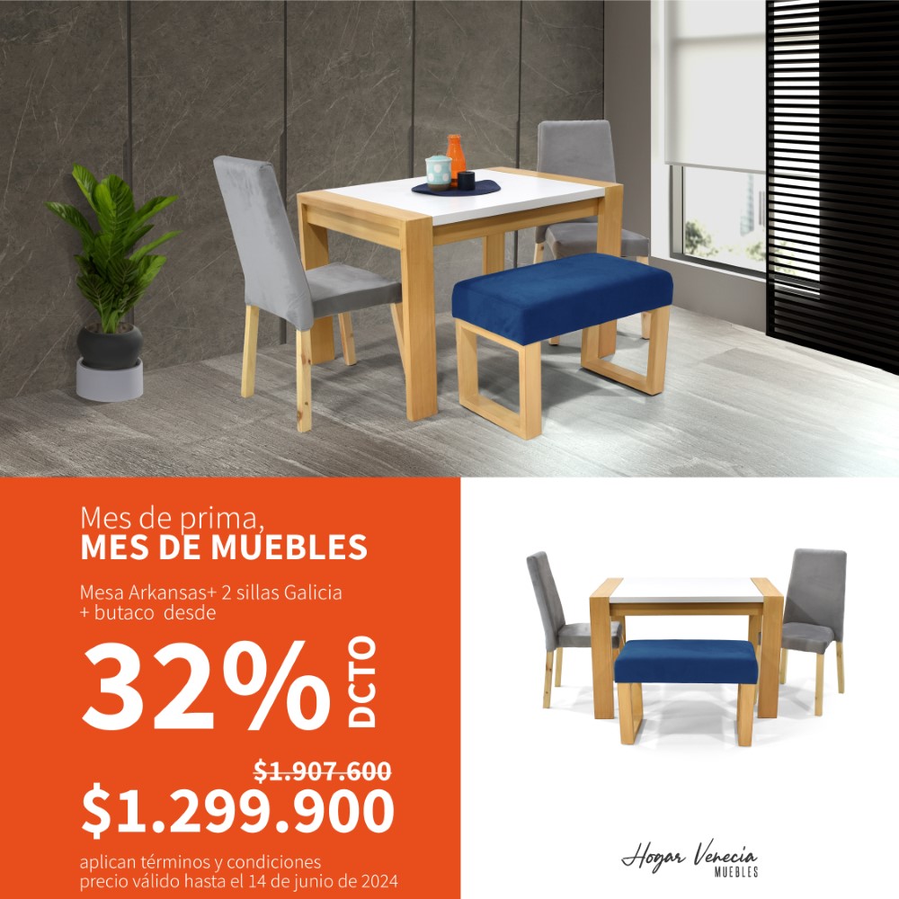 Términos y Condiciones “Mes de Prima, Mes de Muebles” - Hogar Venecia:  Diseño y calidad por menos precio