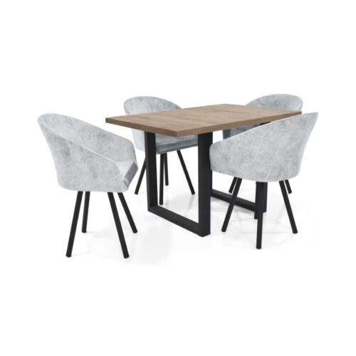 Set de Comedor Marsella 4 Puestos 122x80x75 con Sillas Tokyo