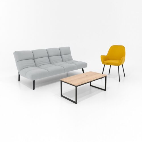 Sala con Sofa cama Nivala reclinable + Poltrona Noruega y Mesa centro Damasco S