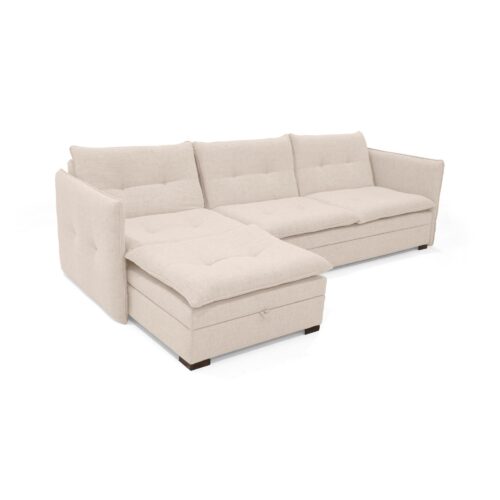 Sofa Cama en L Napoles 269x146x80 Con Baul