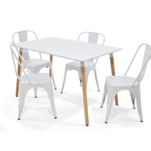 Set de Comedor Axxis con 4 Sillas Derek Modernas