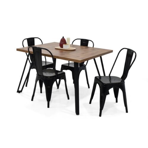 Set de Comedor Forest con 4 Sillas Derek Modernas